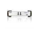 ATEN CS1742 KVM Switch 2-Poorts, DualView VGA, USB, USB Hub, Audio