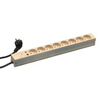 SCHROFF contactdoosstrook UTE, 8 contactdozen, 19", met transiëntbeveiliging