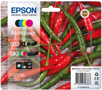 Epson 503 XL ink cartridge 4 pc(s) Original High (XL) Yield Black, Cyan, Magenta, Yellow