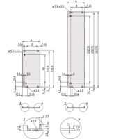 SCHROFF-insteekmodule U-profiel voor greepvorm 1, 6 HE, 12 HE, 2,5 mm, Al, voorkant geanodiseerd, achterkant geleidend