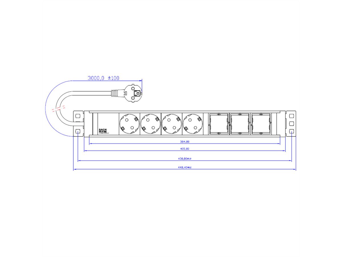 BACHMANN UNIVERSAL 4x earthing contact 3x ABD