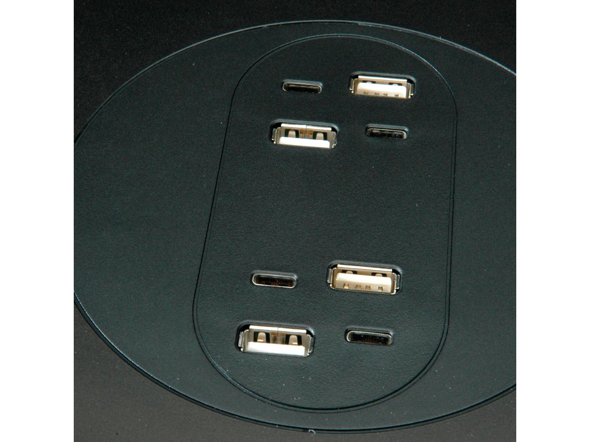 BACHMANN MOV:E POWER UNIT 4x Charger USB-A/C, 220W, mit Security Lock Adapter, schwarz