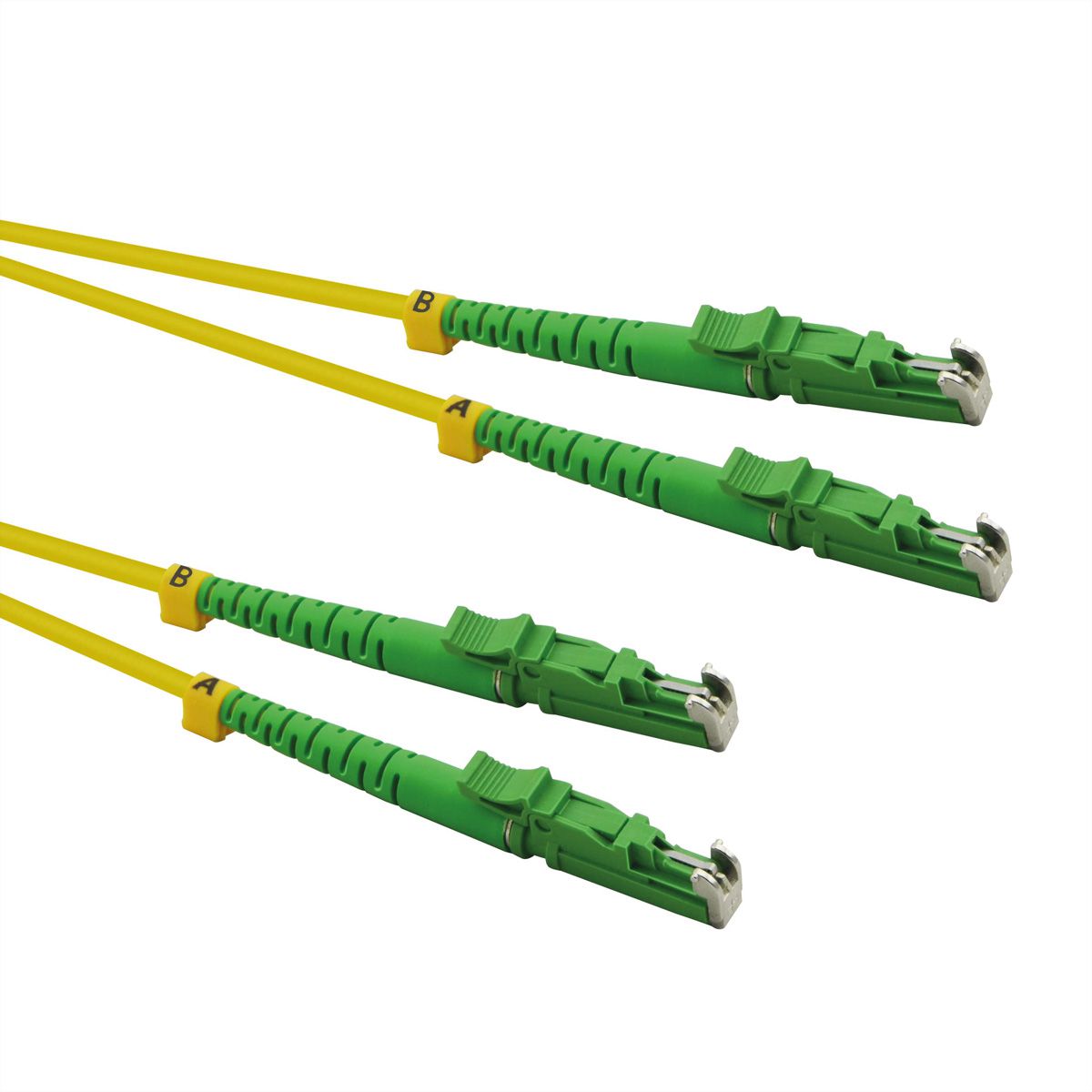ROLINE FO Jumper Cable Duplex, 9/125µm, OS2, LSH/LSH, APC Polish, LSOH, yellow, 3 m