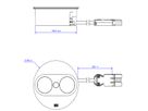 BACHMANN TWIST 2 1xCEE7/3 1xUSB A/C 22W 0.2m GST18 silver round
