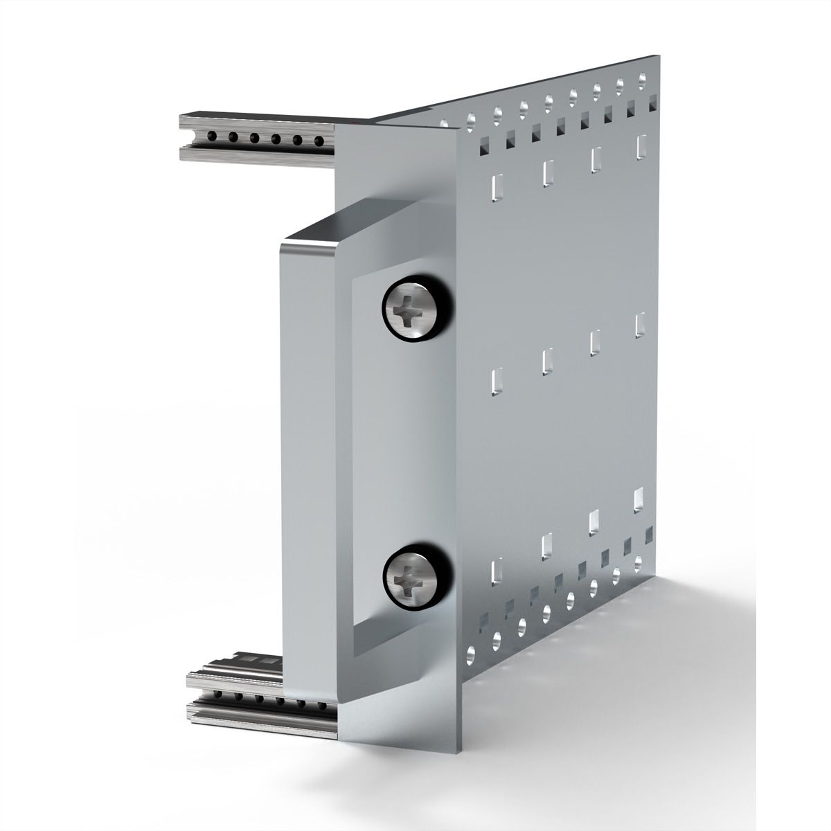 SCHROFF eendelige voorhandgreep, breedte 12,2 mm, blank geanodiseerd, 3 HE