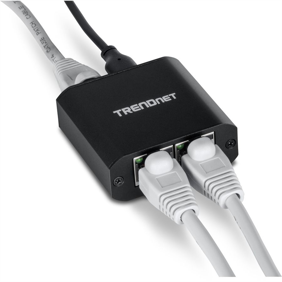 TRENDnet TEG-102S 2-Port-Gigabit-Splitter, mit USB-C-Stromversorgung