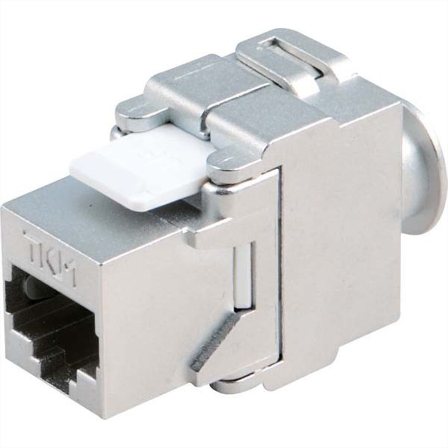BACHMANN Keystone CAT6a STP koppeling RJ45/LSA aansluittechniek 10GB, zilver