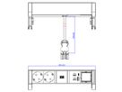 BACHMANN DESK2 wit 2xCEE7/3 1xCM 1xUSB A/C 22W 0,2m GST18