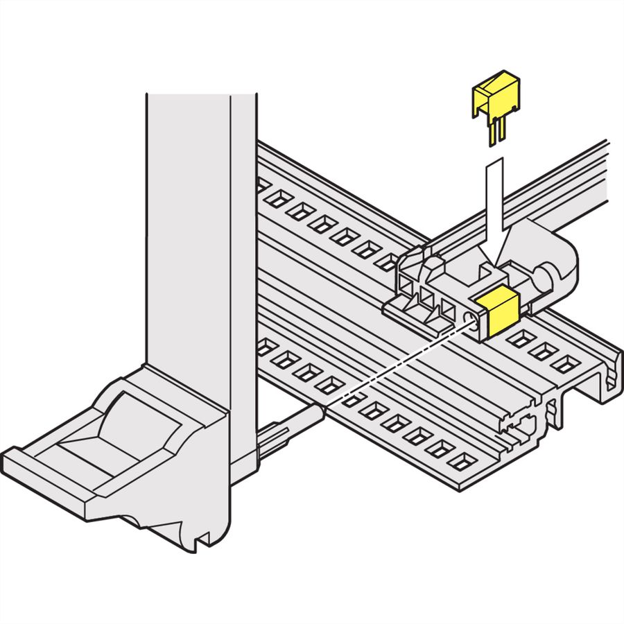 SCHROFF geleiderail met codering IEEE ESD Clip, uitlijnpin