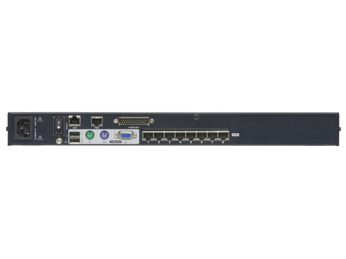ATEN KH1508Ai 1-Local/Remote Shared Access 8-Port Multi-Interface Cat 5 KVM over IP Switch