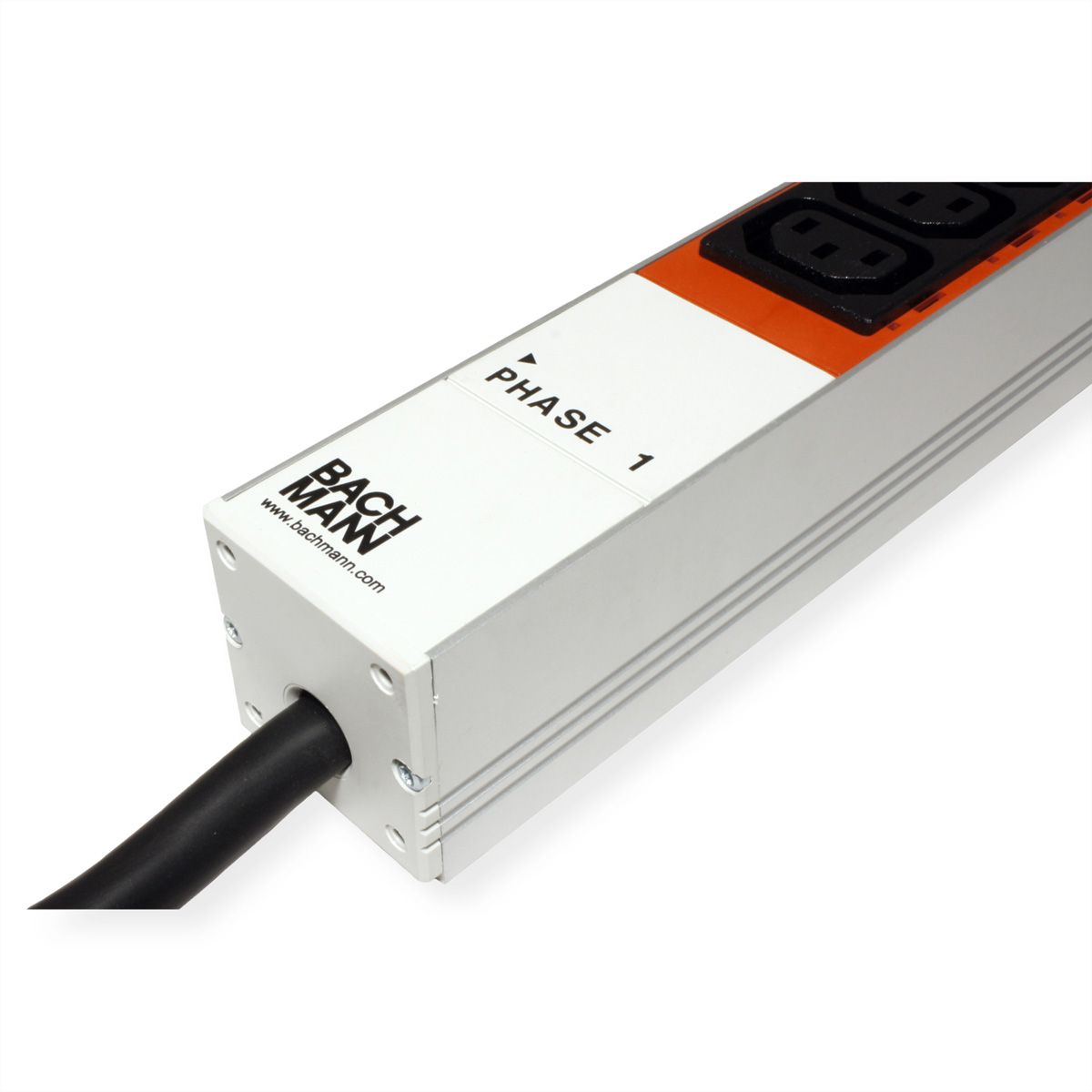 BACHMANN IT PDU ALU 1U 18xC13 3xC19 plug CEE 3L+N+PE 16A