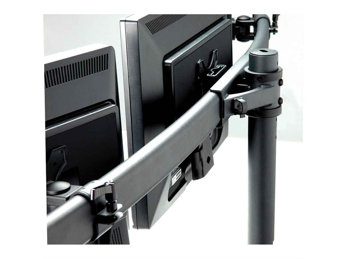 VALUE Triple LCD Arm, Desk Clamp, black