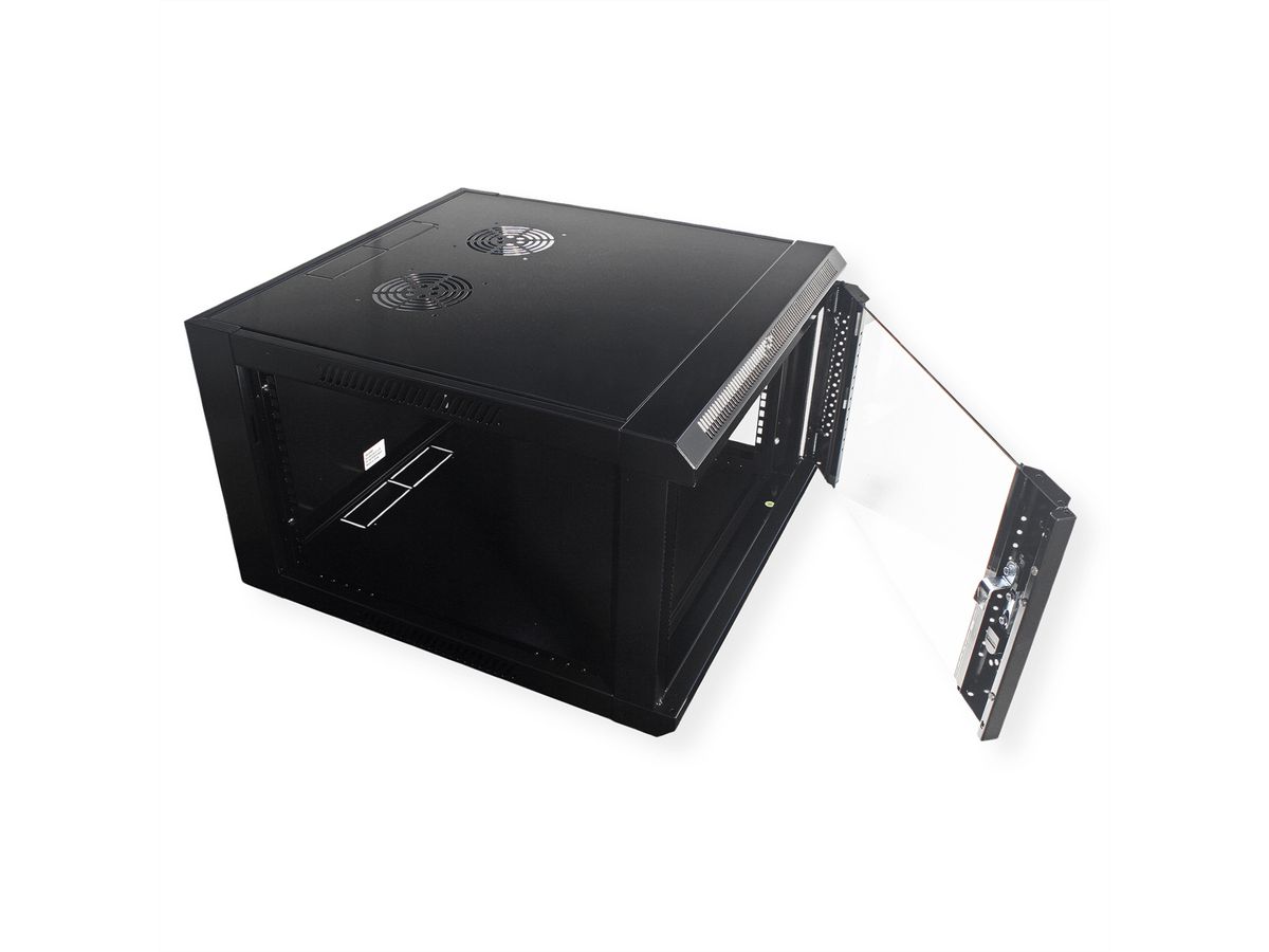 VALUE 19" Wall Mount Rack 6U, 368 x 570 x 600mm (HxWxD), black