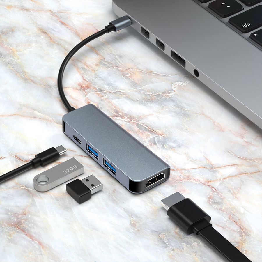 VALUE USB Type C dockingstation, HDMI 4K, 2x USB A + Type C PD