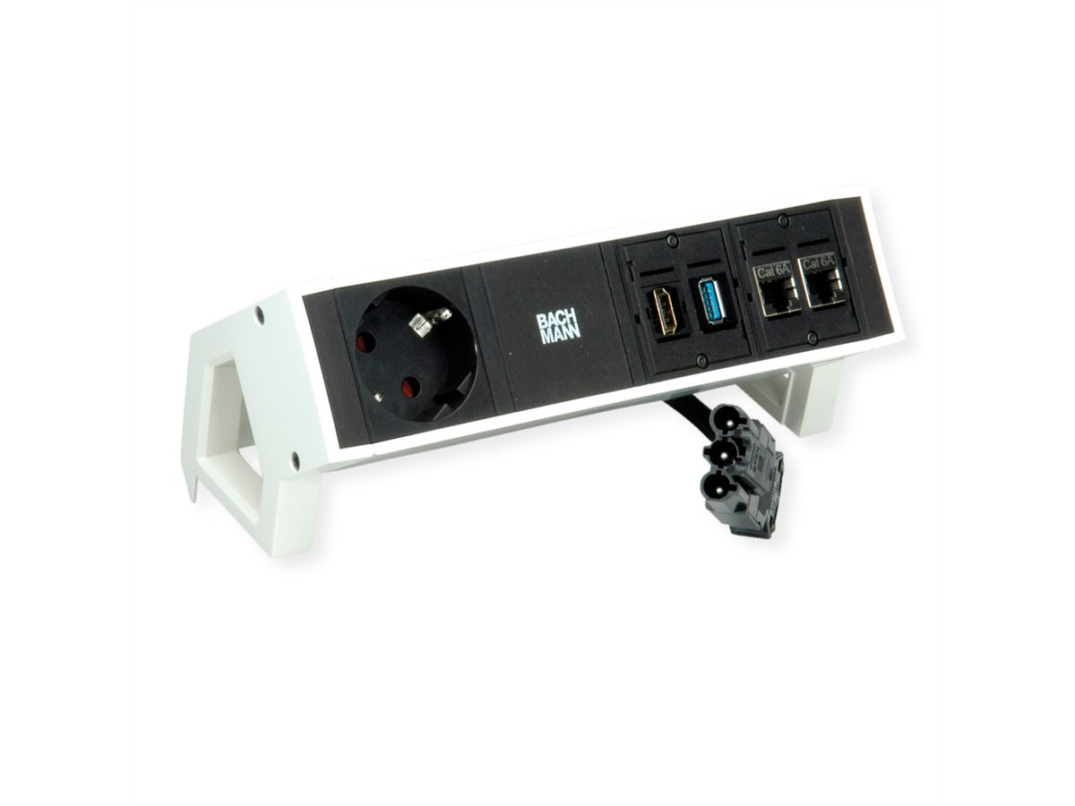 BACHMANN DESK2 1xCEE7/3 1xHDMI 2xCAT6A