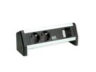 BACHMANN DESK 2xCEE7/3 1xCM GST18, zwart