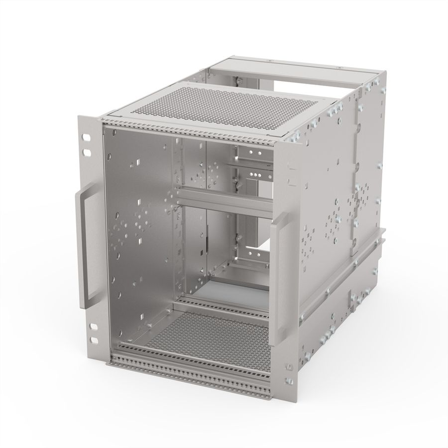 SCHROFF EuropacPRO 19" moduledrager voor rail, afgeschermd, SNCF, CompactPCI, 6 HE, 36 PK, 320 mm