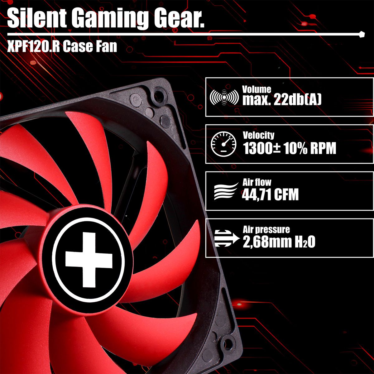 Xilence XPF120.R 120mm Performance Case Fan, 3PIN