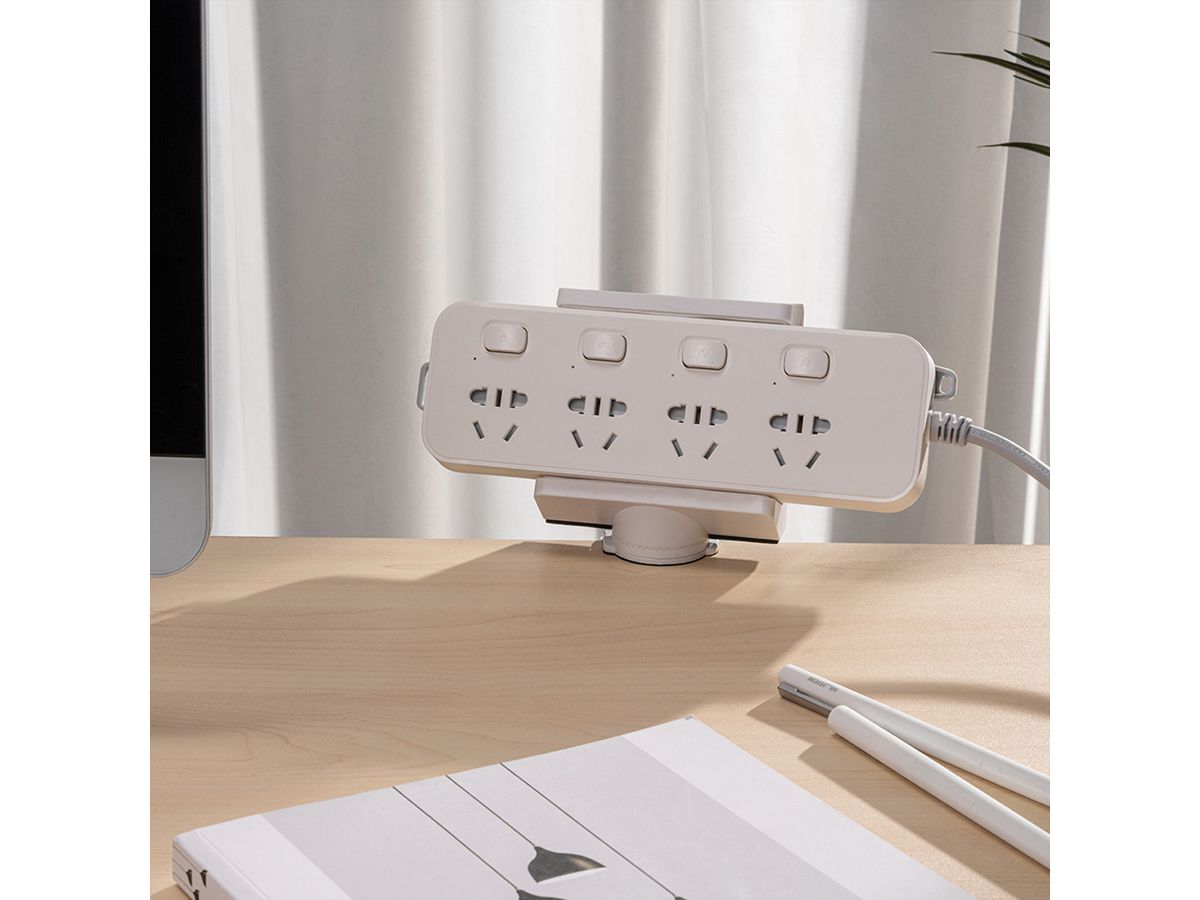 VALUE Clamp-On Power Strip Holder, 360°, white