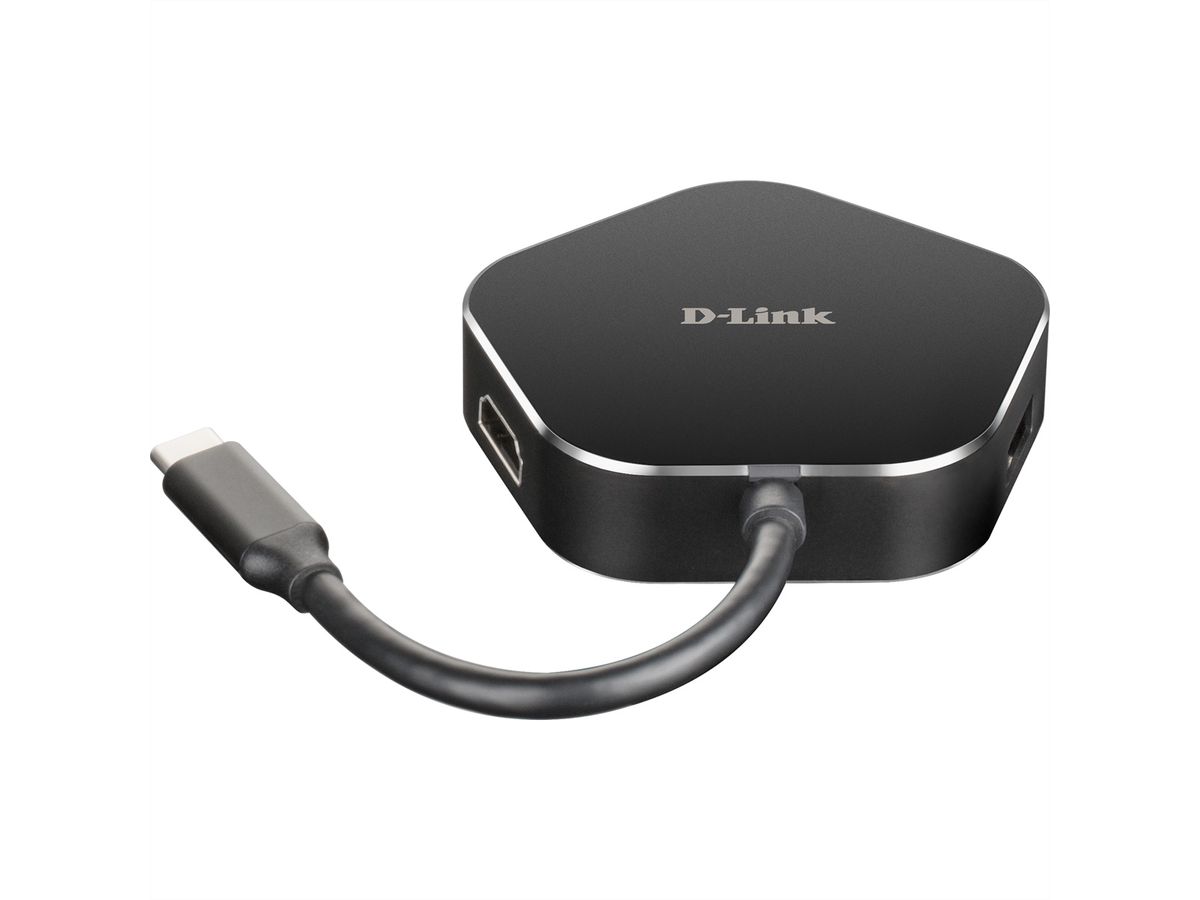 D-Link DUB-M420 USB-C 4-Port USB 3.0 Hub mit HDMI und USB-C Ladeanschluss