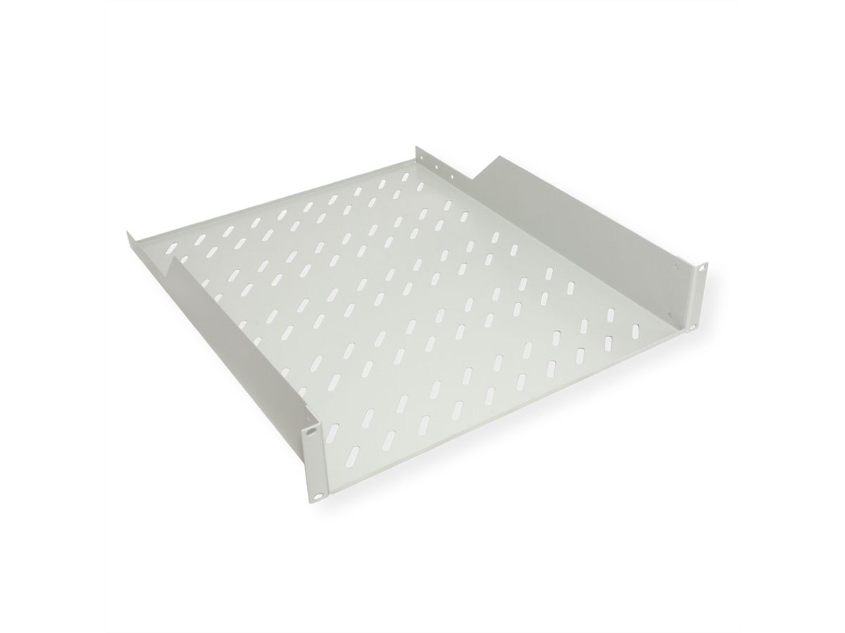 ROLINE 19-inch plank 2 U 550 mm diep, 25 kg draagvermogen grijs