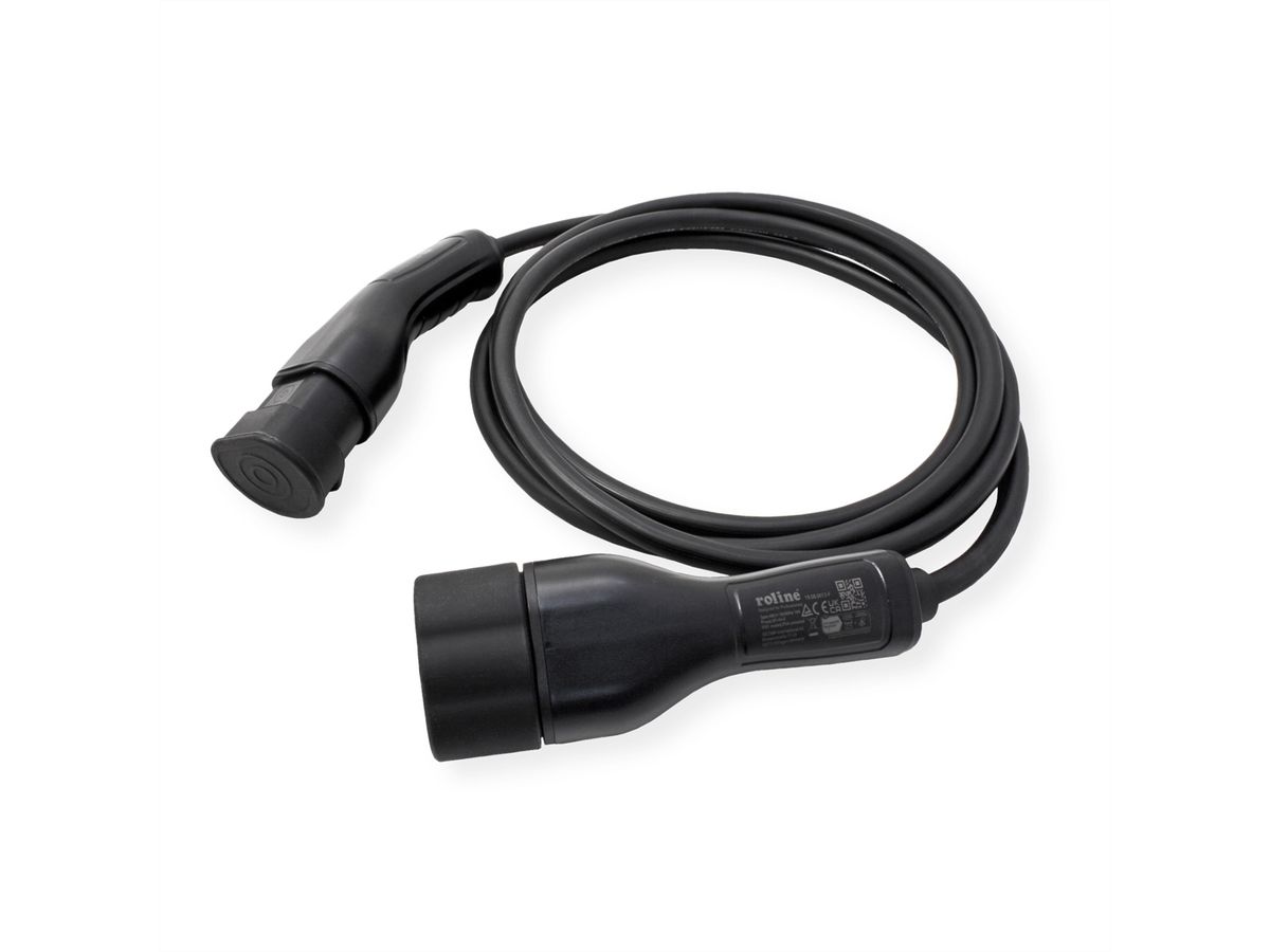 ROLINE Auto oplaadkabel Type2, 3-fase, 480VAC (3P+N+E), 16 A, 11 kW, 3 m