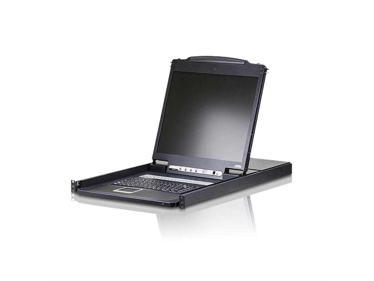 ATEN CL1316N KVM-Switch, 48cm TFT, VGA, PS/2-USB, 16-Poorts, DE-Layout