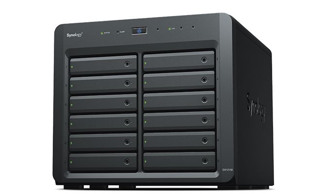 Synology DX1215II storage drive enclosure HDD/SSD enclosure Black 2.5/3.5"