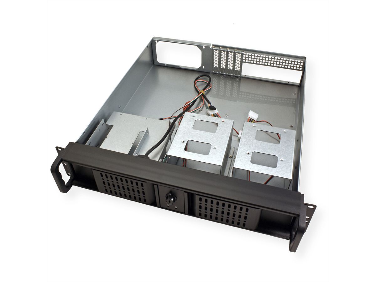 VALUE 19" Industrial Rack-Mount Server Chassis, 2UH, short, black