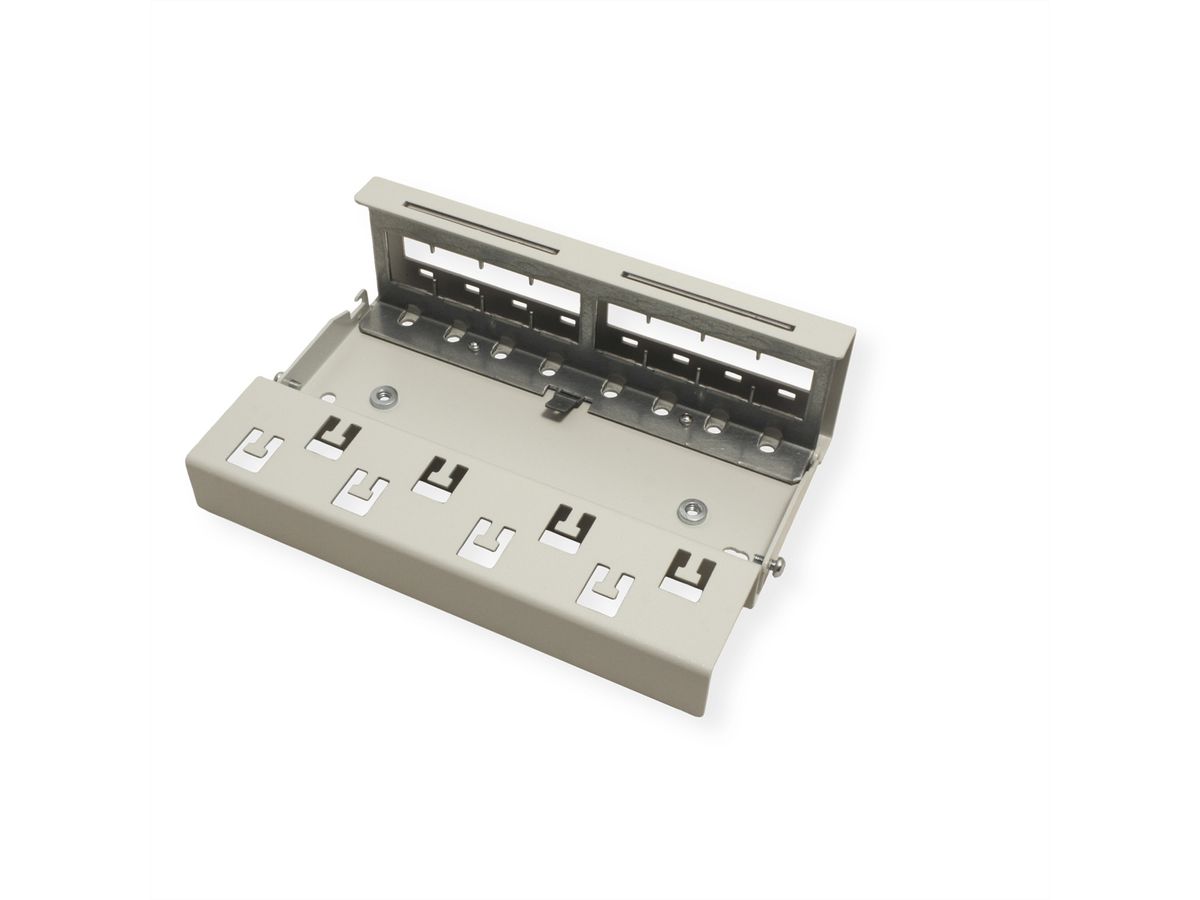 EasyLan preLink / fixLink onderbouw paneel, 8x Keystone, RAL7035