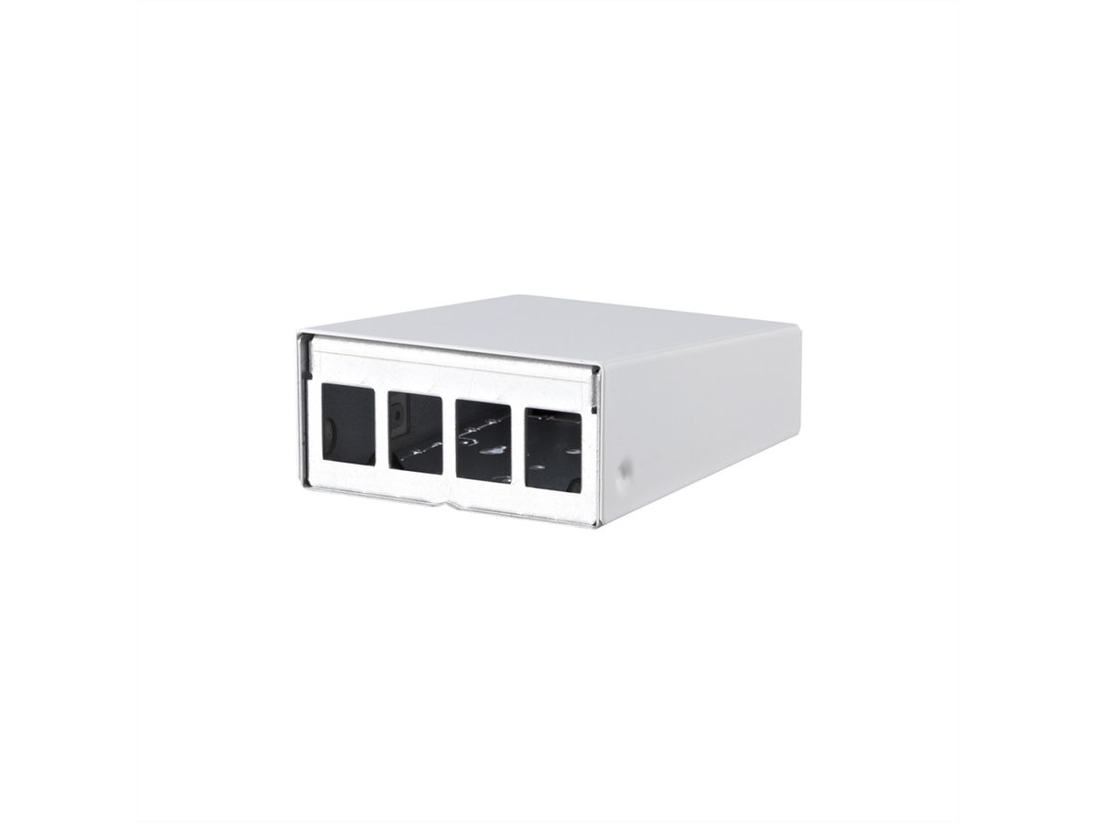 METZ CONNECT Keystone AP-behuizing 4-poorts zuiver wit RAL9010