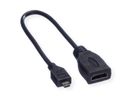 ROLINE HDMI High Speed Kabel met Ethernet, HDMI F - Micro HDMI M, 0,15 m