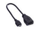 ROLINE HDMI High Speed Cable + Ethernet, A - D, F/M, 0.22 m
