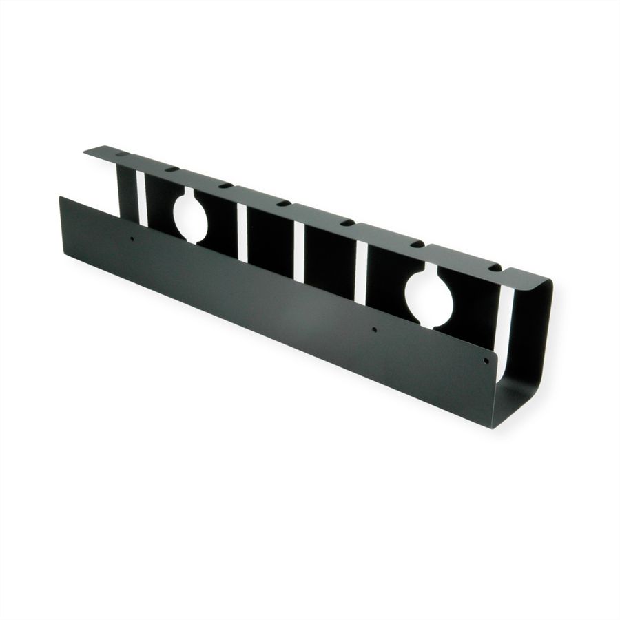 ROLINE Cable Cover Organizer, Under Desk Mount (2 pieces), black