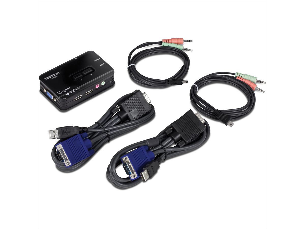 TRENDnet TK-209K KVM-switch 2-poorts USB-kit met audio