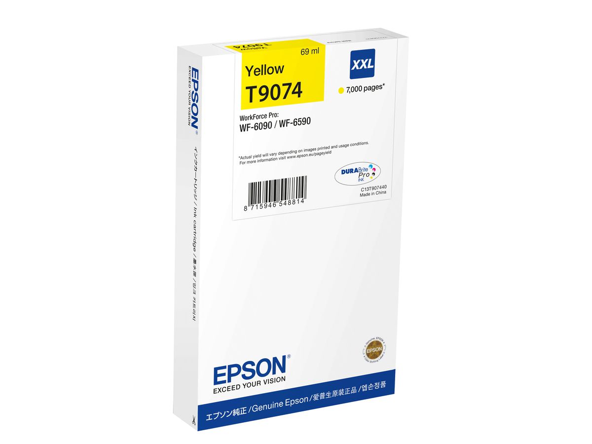 Epson C13T90744N inktcartridge 1 stuk(s) Origineel Extra (Super) hoog rendement Geel