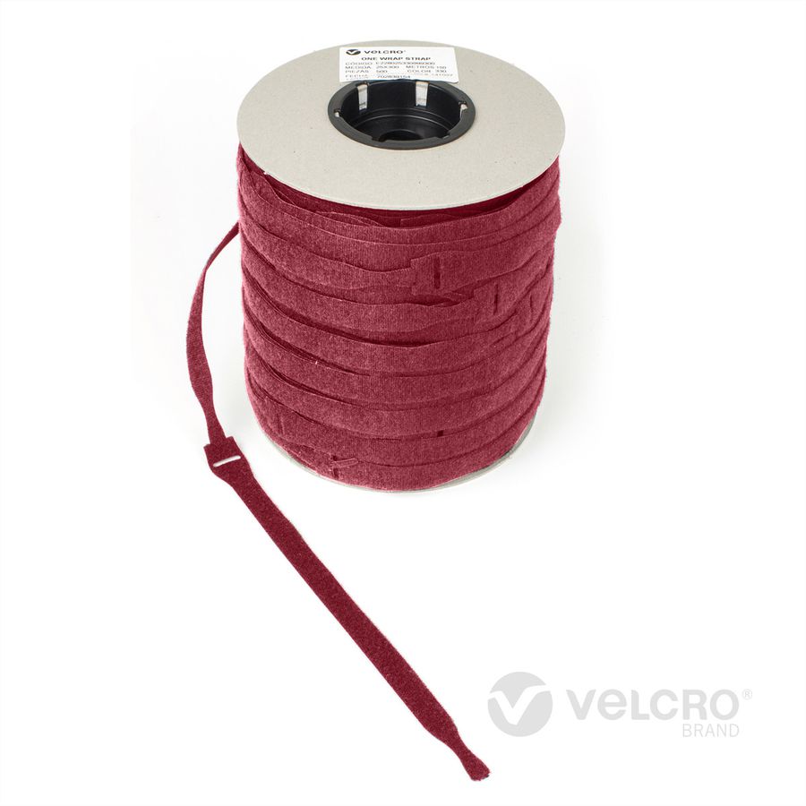 VELCRO® One Wrap® band 25 mm x 300 mm, 750 stuks, rood