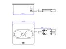BACHMANN TWIST 2 1xCEE7/3 1xUSB A/C 22W 0.2m GST18 silver square