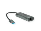 VALUE USB 3.2 Gen 1 to Gigabit Ethernet Converter + 3-way USB Hub