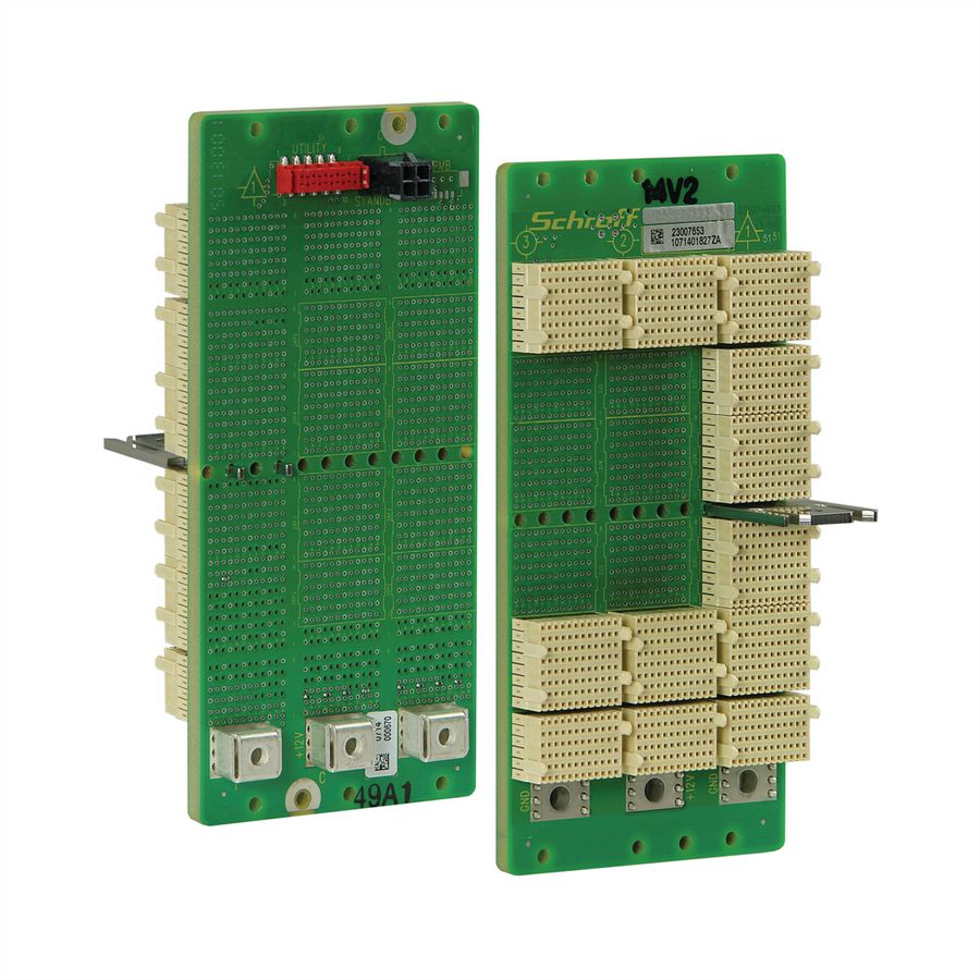 SCHROFF CPCI seriële backplane, 3 HE, 3 sleuven, systeemsleuf rechts, full-mesh, zonder RIO