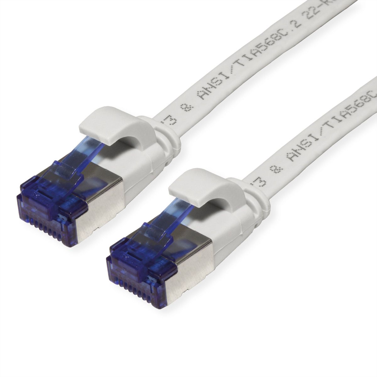 VALUE FTP Patch Cord, Cat.6A (Class EA), extra-flat, grey, 0.5 m