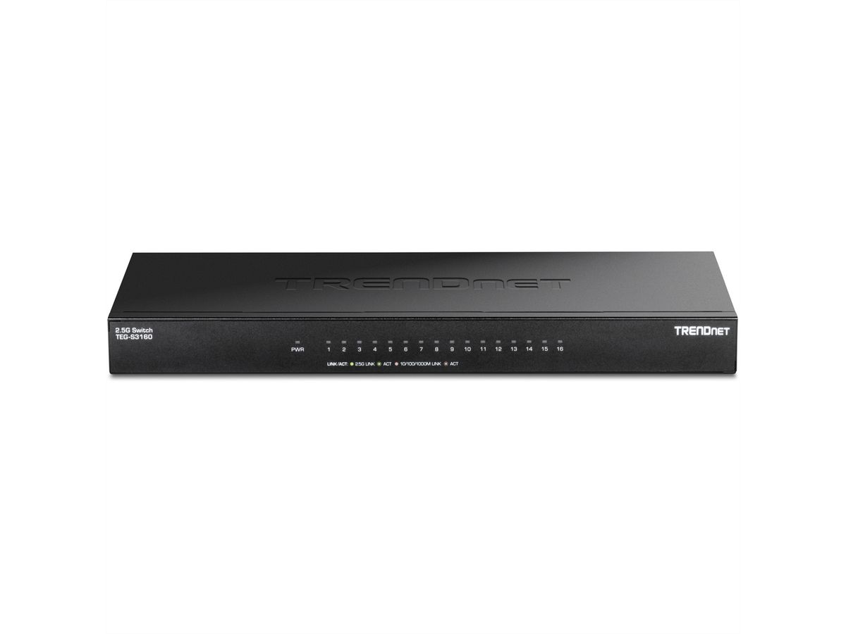 TRENDnet TEG-S3160 16-Port 2.5G Switch Unmanaged Desktop