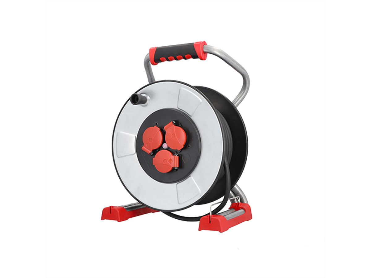 BACHMANN professional cable reel IronCoat 3xCEE7/3 H07RN-F 3G1,5mm² 25m
