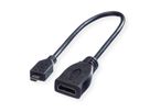ROLINE HDMI High Speed Cable + Ethernet, A - D, F/M, 0.22 m