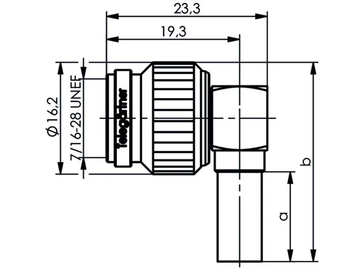TELEGÄRTNER TNC Angle Plug, Crimp G1 (RG-58C/U) solder/crimp