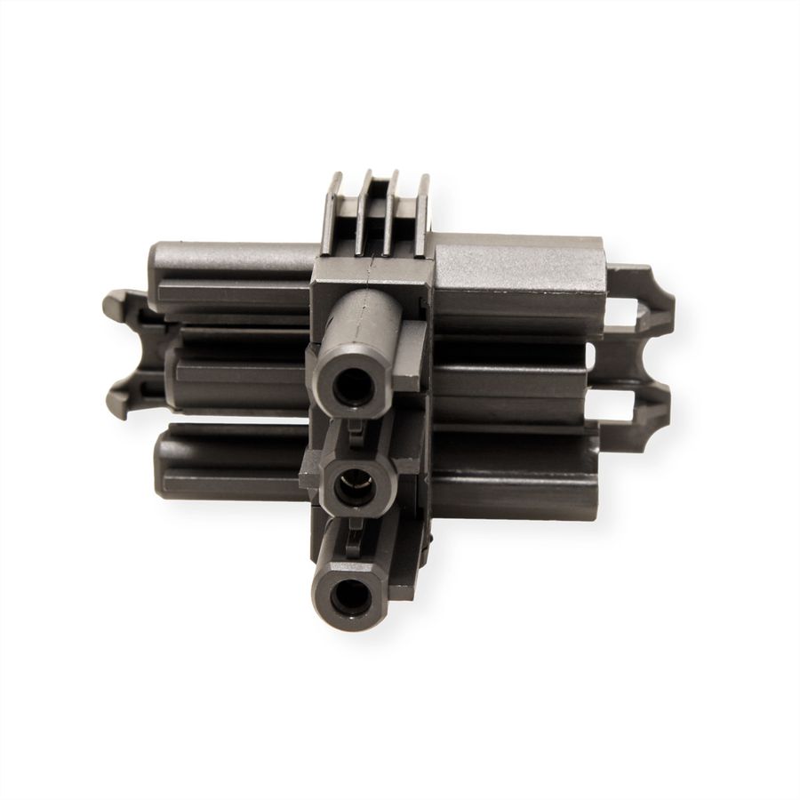 BACHMANN distribution block WIELAND GST18 1xIn/2xOut, with mounting option, 5 m, black
