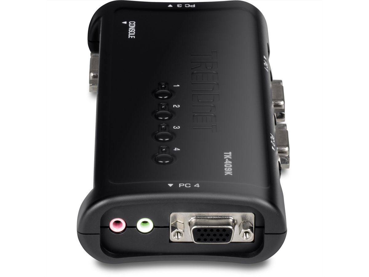 TRENDnet TK-409K KVM-switch 4-poorts USB-kit met audio