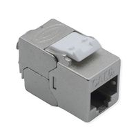 ROLINE Cat.6A (Class EA) Keystone, RJ-45, shielded, tool-free, GHMT, silver