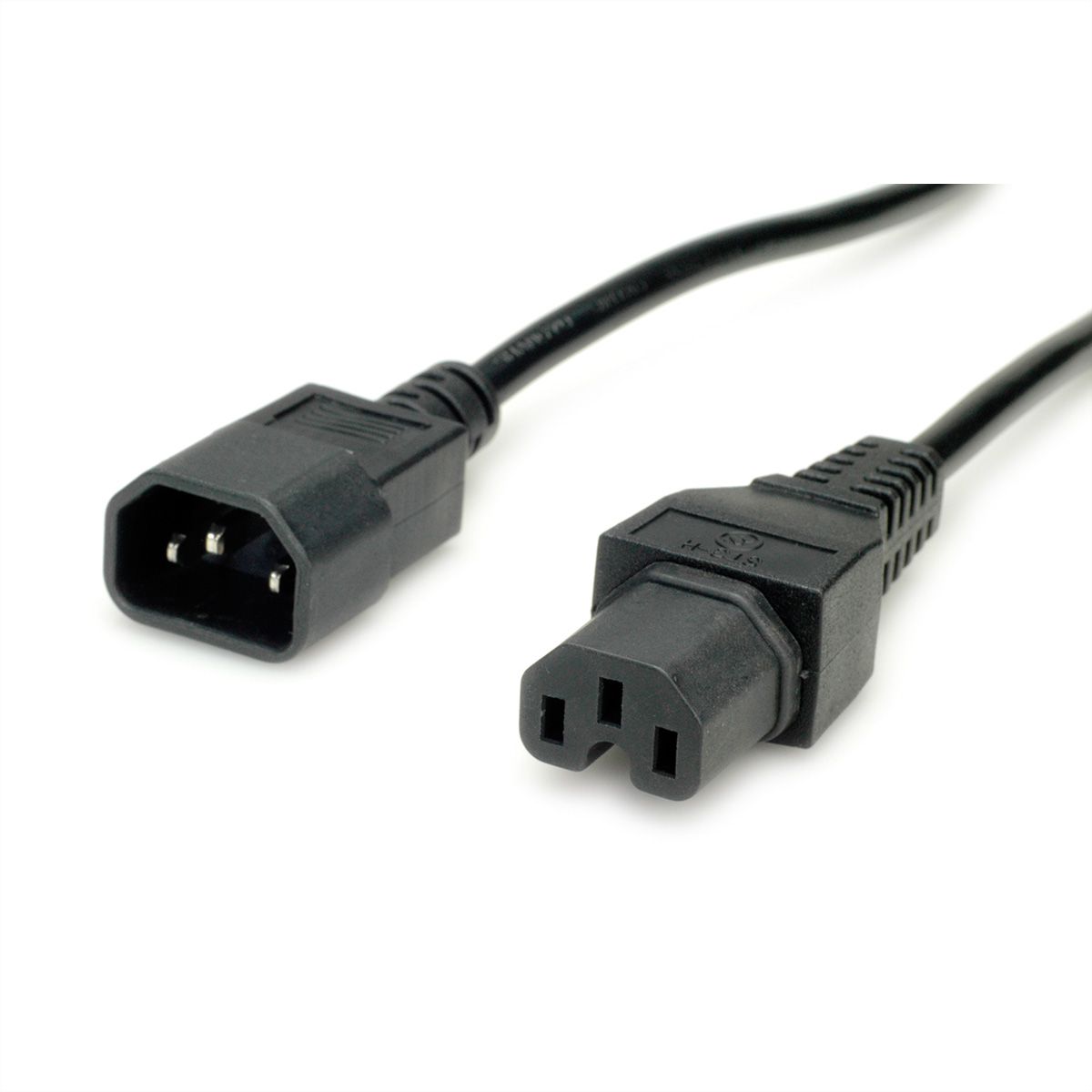 VALUE Power Cable IEC320/C14 Male - C15 Female, H05RN-F, black, 1 m