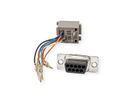 ROLINE DB9 male-RJ45 female 8P/8C 8 aders., zilver